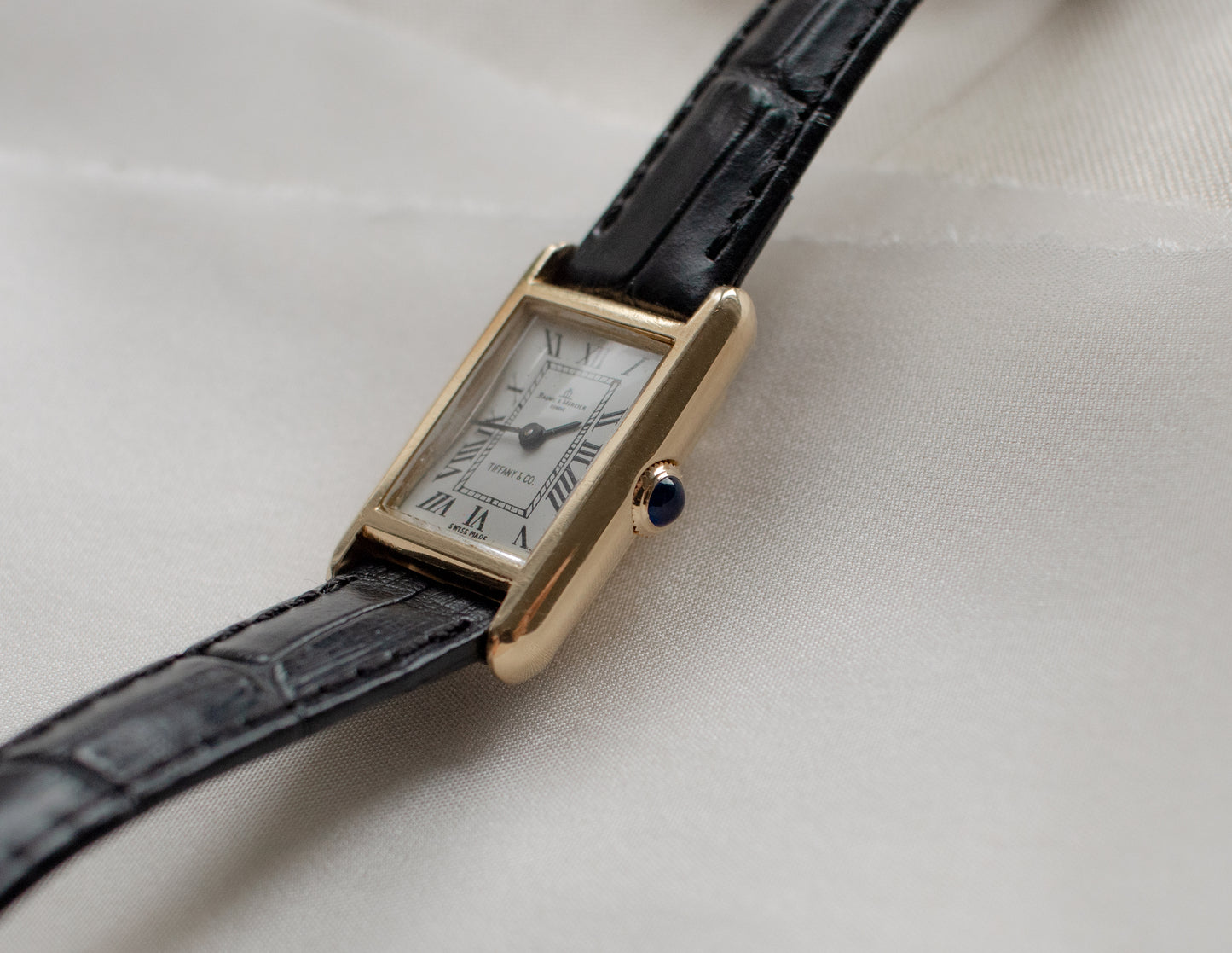 Extremely Rare Baume & Mercier for Tiffany & Co.  Art Deco Ladies 14k Gold Wristwatch - 1938–1943