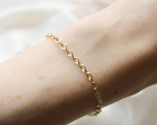 9ct gold belcher link bracelet