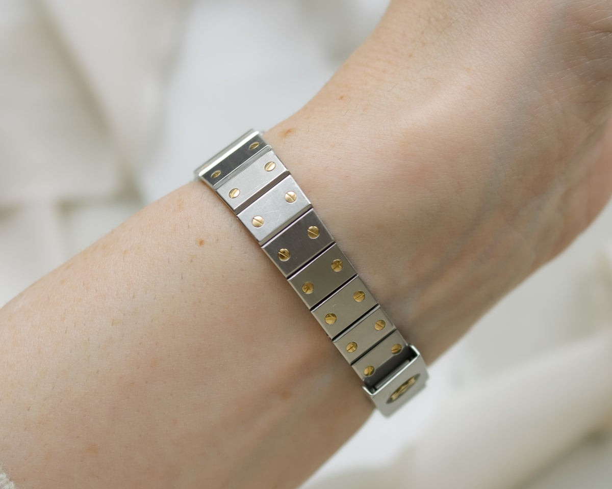 Cartier Santos Carrée Small Two-Tone Automatic Watch | c. late 1980s