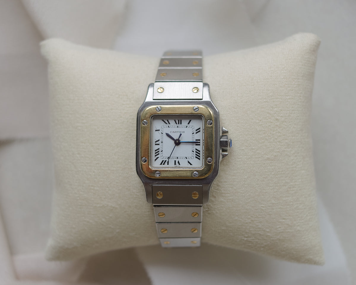 Cartier Santos Carrée Small Two-Tone Automatic Watch | c. late 1980s
