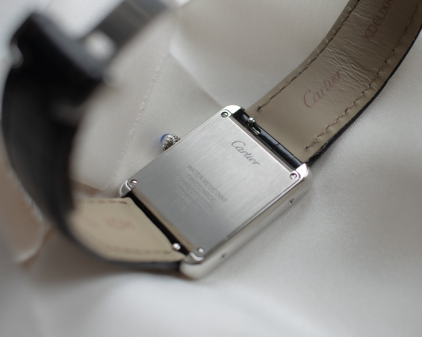 Cartier Tank Solo 3170 Stainless Steel Pink Dial Watch | 2012