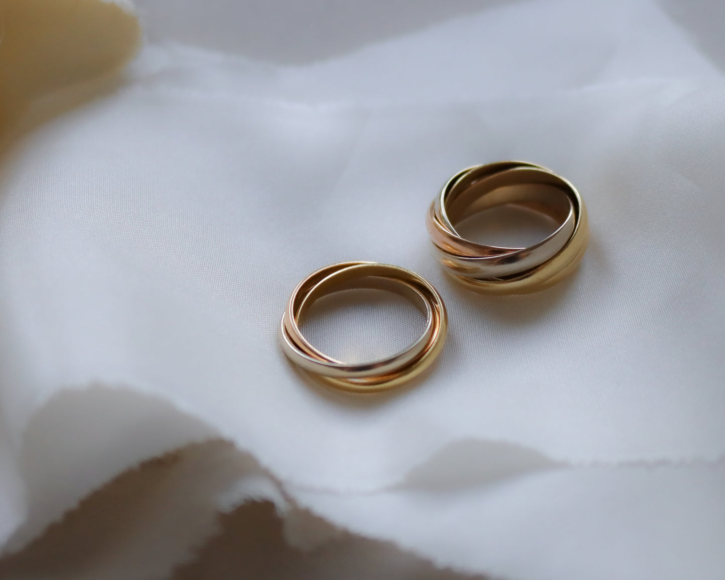 Cartier Trinity Five Band Ring – 18ct Tricolour Gold UK H 1/2