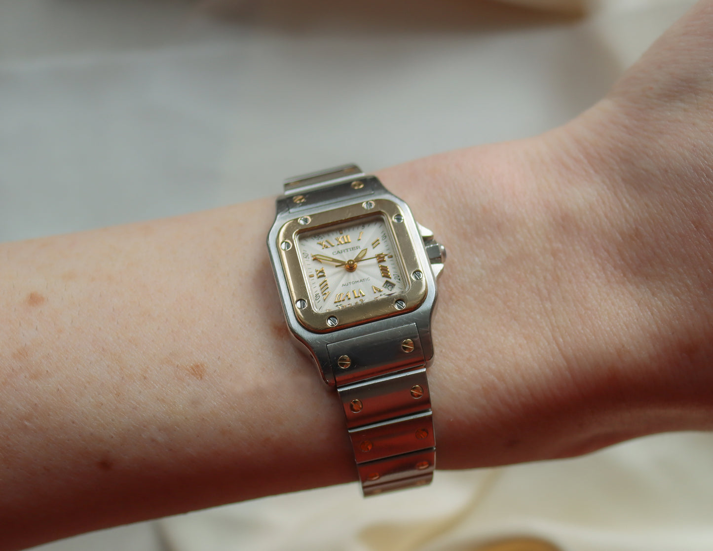 Cartier Santos Galbée Automatic Date Stainless Steel 18ct Yellow Gold - 1999
