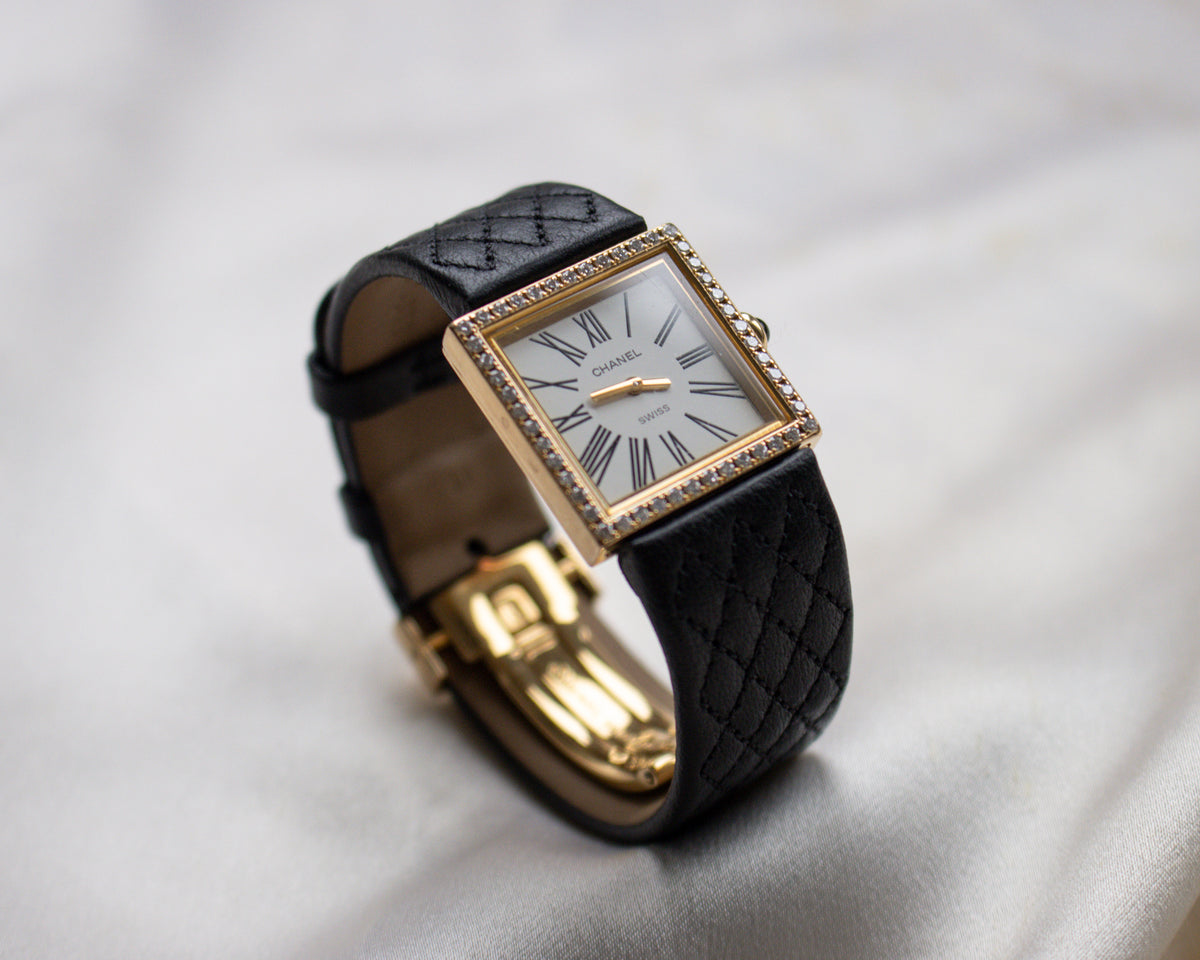 Vintage Chanel Mademoiselle H0880 18ct Gold Diamond Watch | c.1990s
