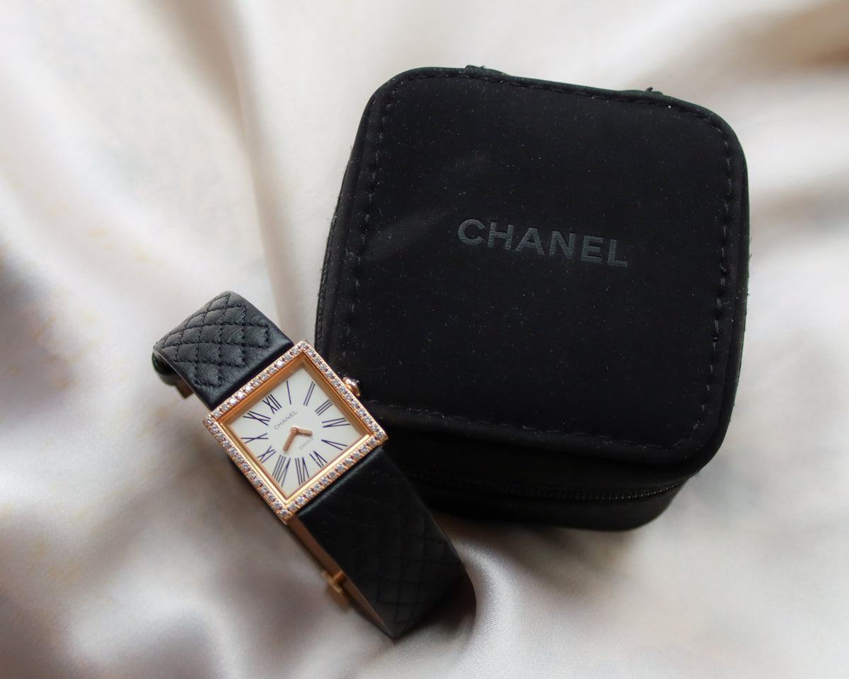 Vintage Chanel Mademoiselle H0880 18ct Gold Diamond Watch | c.1990s