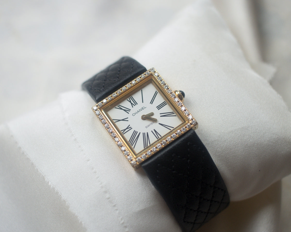 Vintage Chanel Mademoiselle H0880 18ct Gold Diamond Watch | c.1990s