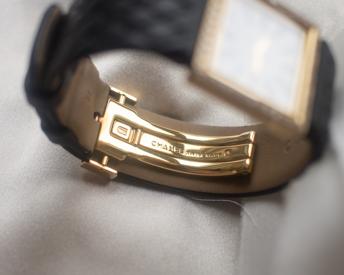 Vintage Chanel Mademoiselle H0880 18ct Gold Diamond Watch | c.1990s