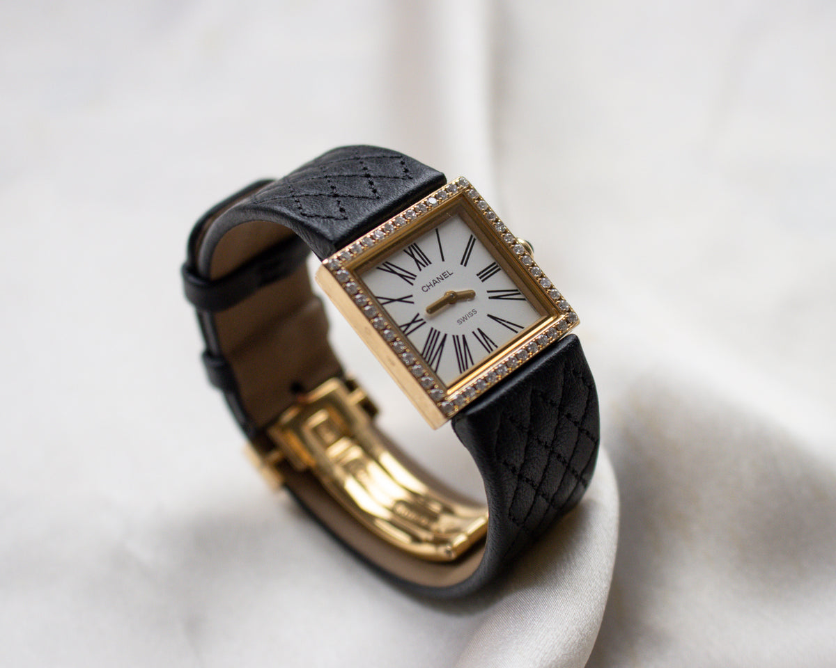Vintage Chanel Mademoiselle H0880 18ct Gold Diamond Watch | c.1990s