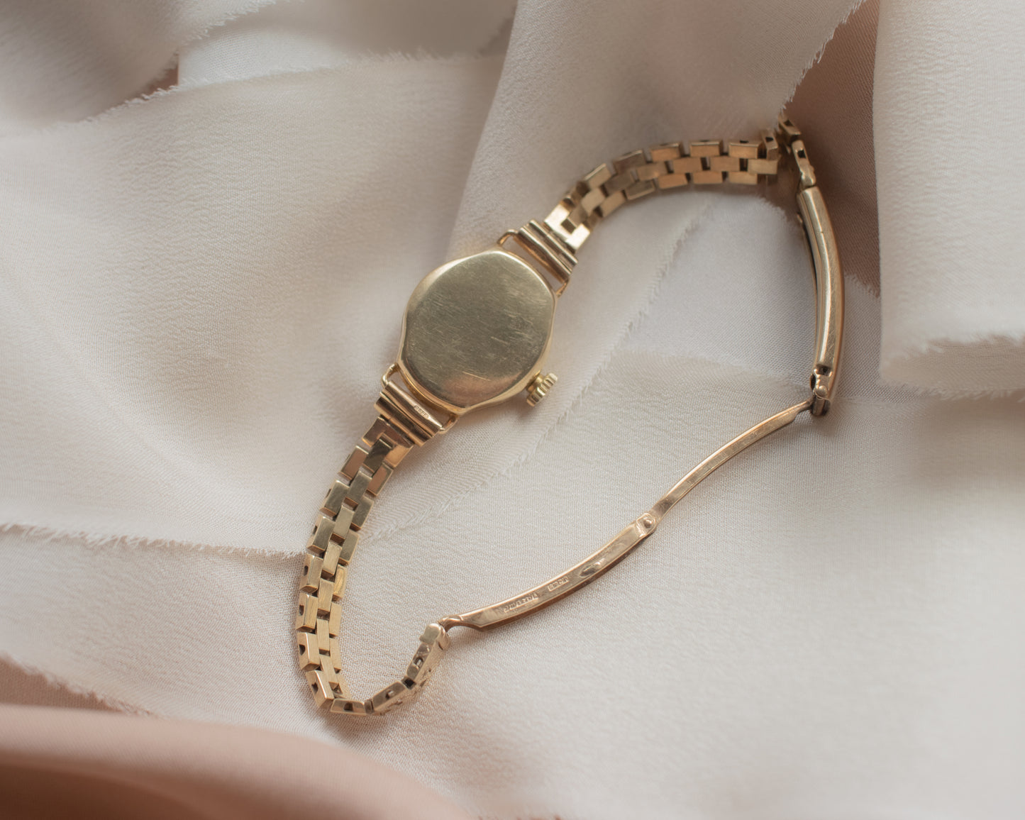 Vintage Rolex Ladies Dress Watch-9ct Gold, Brick Link Bracelet, 1959