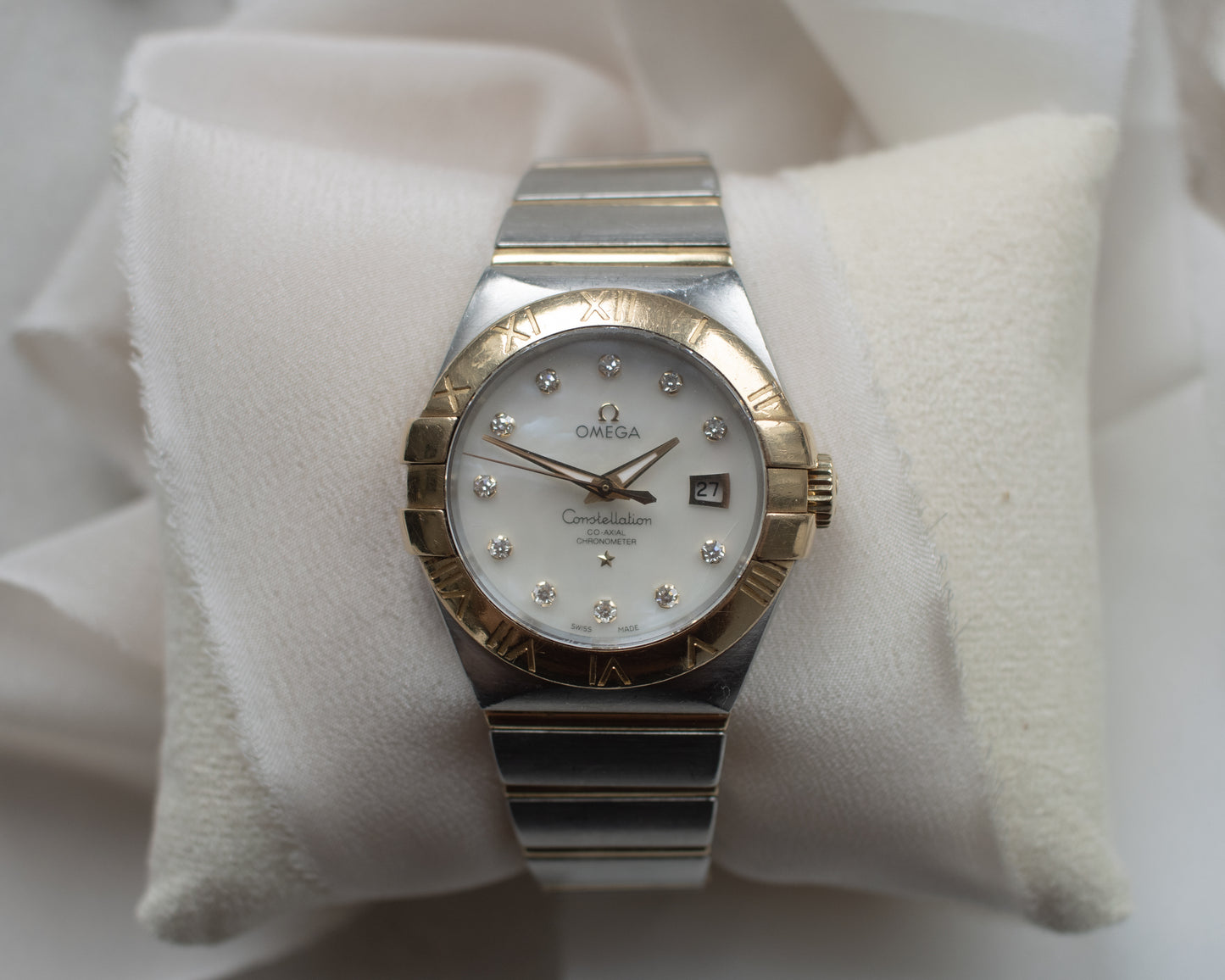 Omega Constellation Co-Axial 18ct Gold & Steel Diamond Watch | 31mm