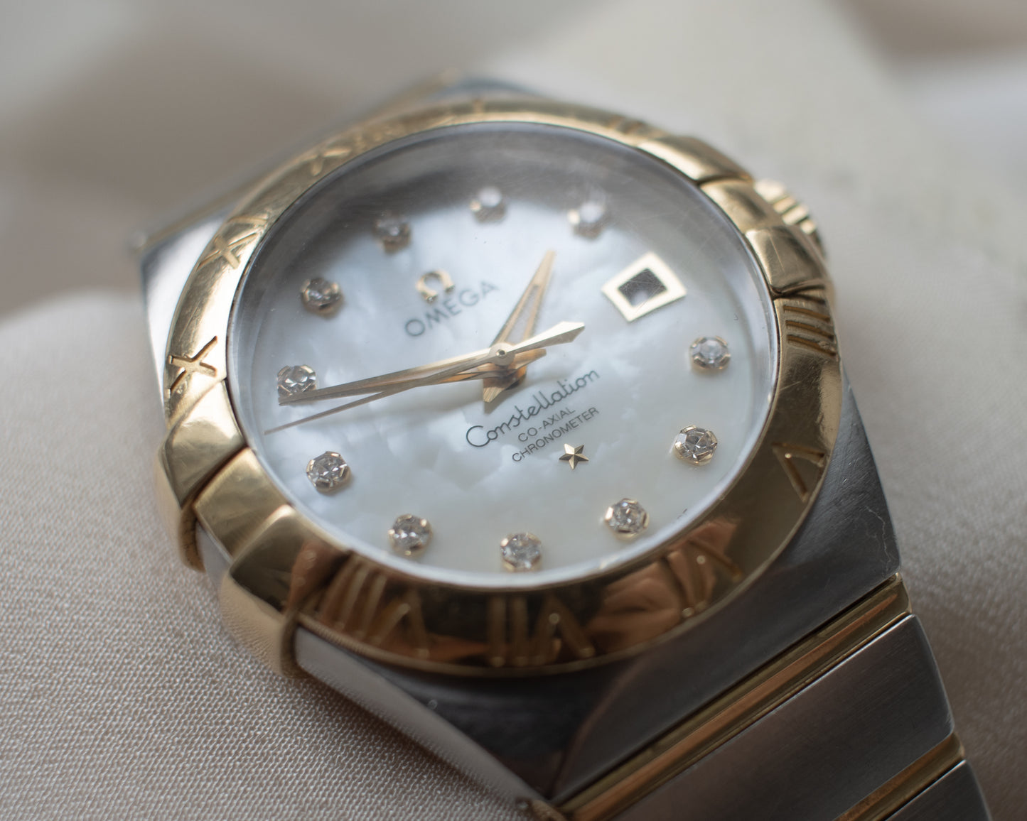 Omega Constellation Co-Axial 18ct Gold & Steel Diamond Watch | 31mm