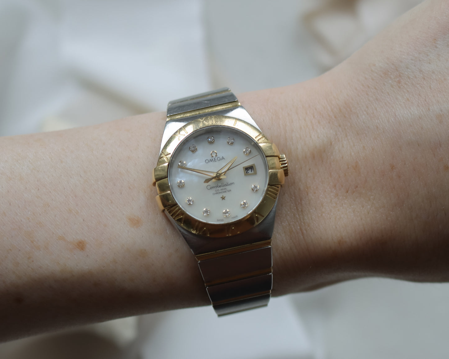 Omega Constellation Co-Axial 18ct Gold & Steel Diamond Watch | 31mm