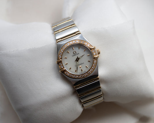Omega Constellation Ladies Two-Tone Diamond Watch