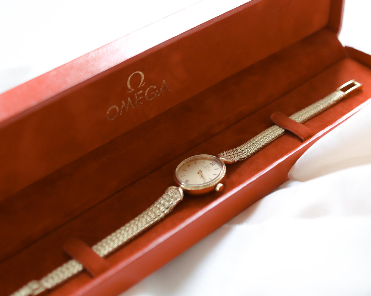 1980's Omega De Ville 9ct gold ladies wristwatch
