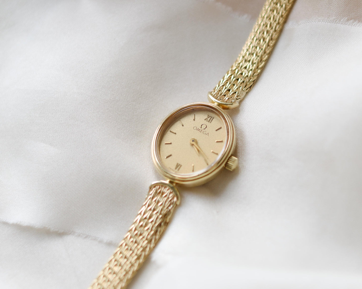 1980's Omega De Ville 9ct gold ladies wristwatch