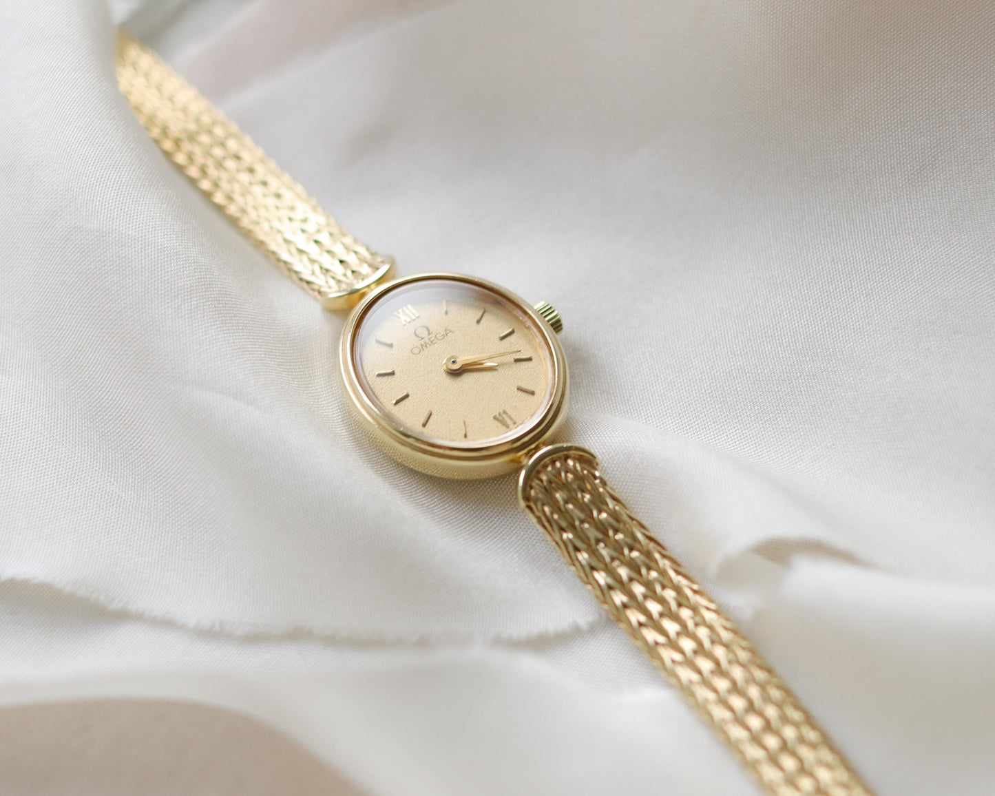1980's Omega De Ville 9ct gold ladies wristwatch