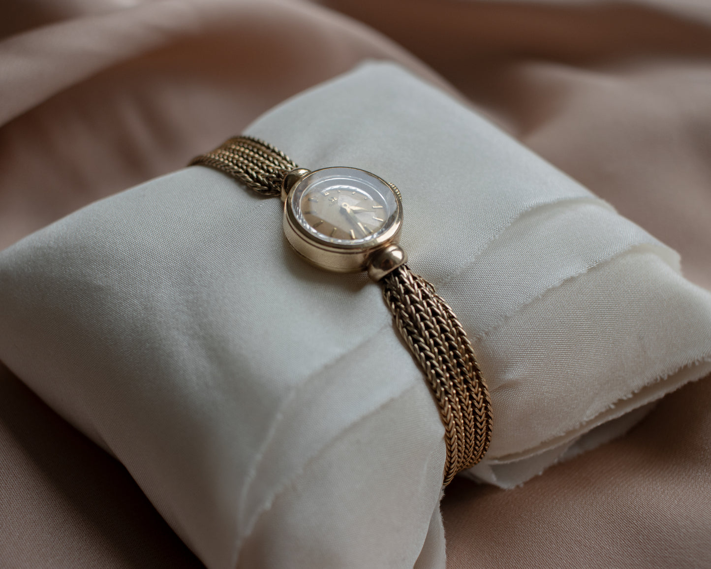 Vintage Omega Ladies Dress Watch With Wheat Link Strap - 1960