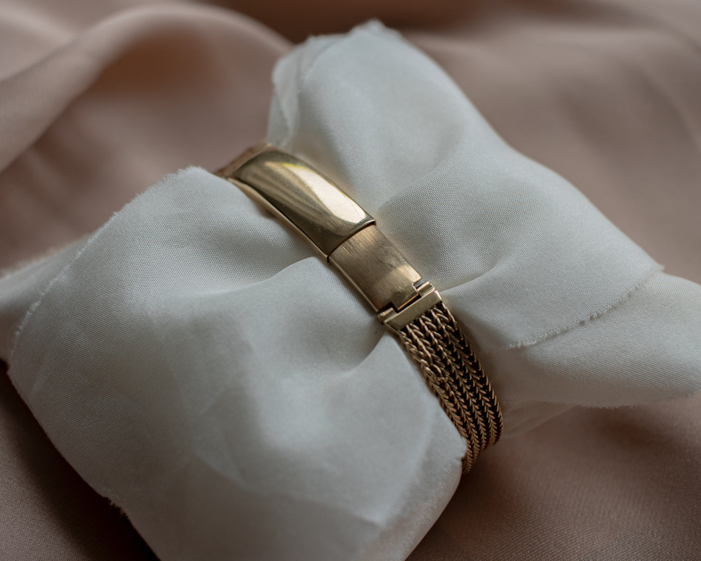 Vintage Omega Ladies Dress Watch With Wheat Link Strap - 1960