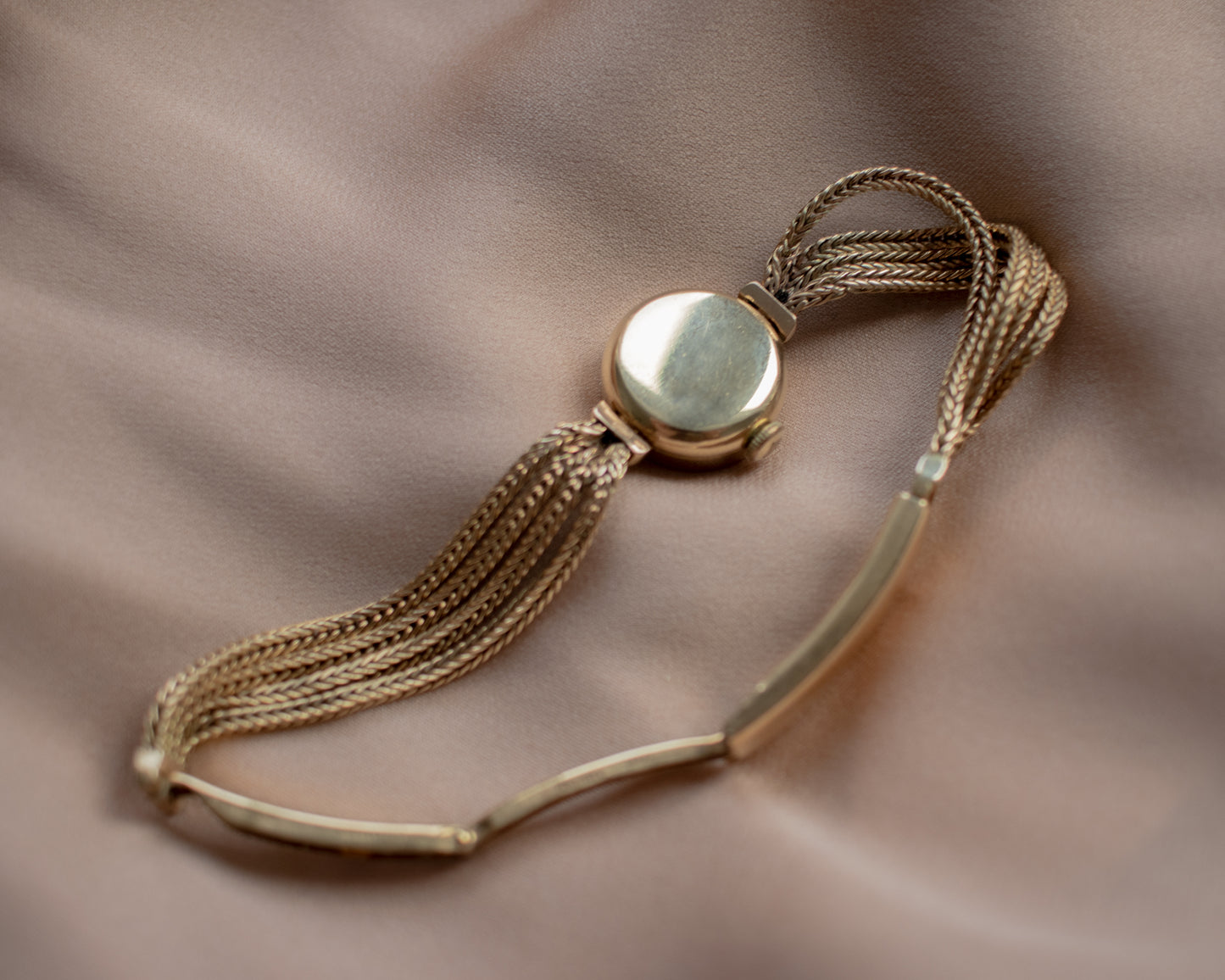 Vintage Omega Ladies Dress Watch With Wheat Link Strap - 1960