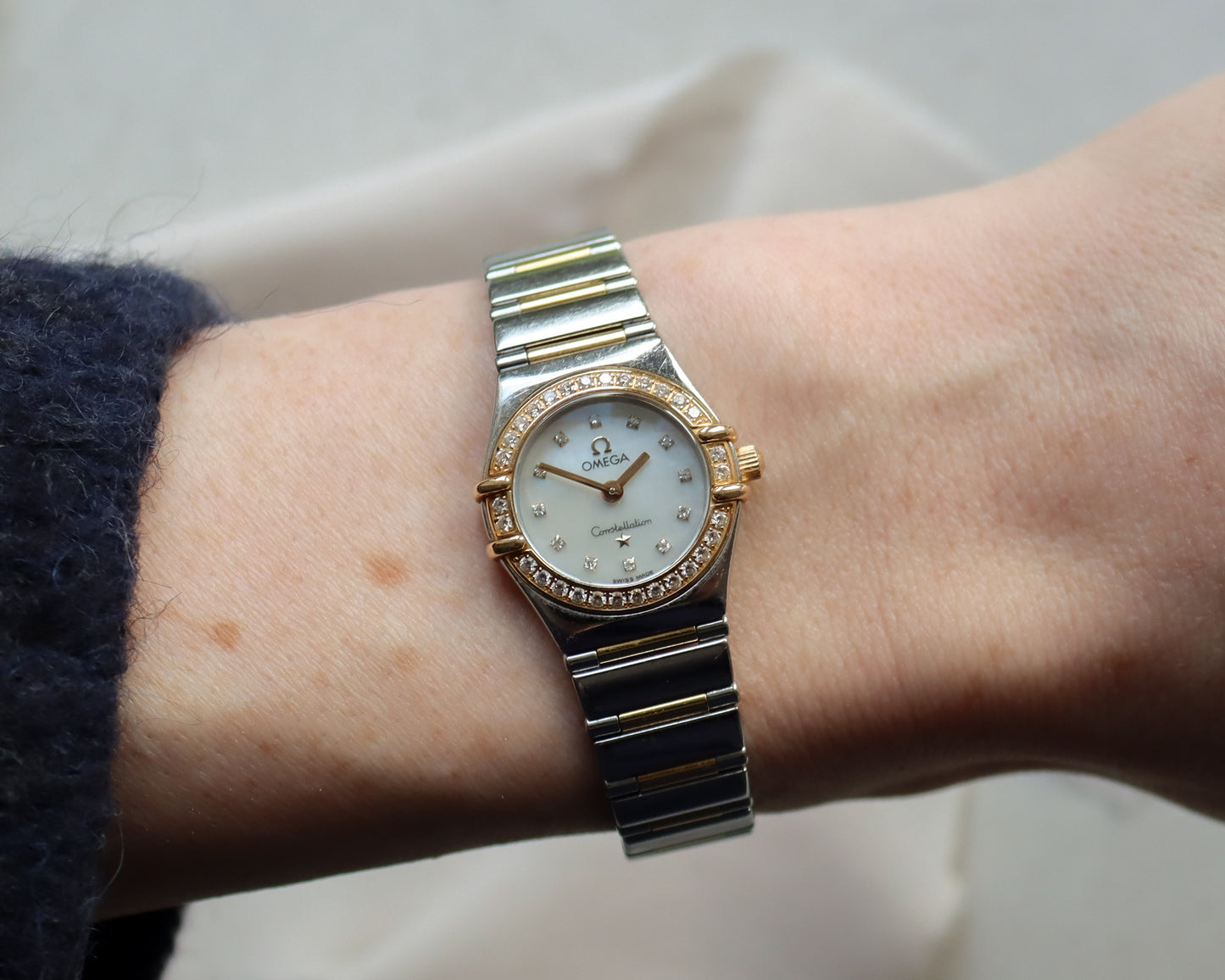 Omega Constellation Ladies’ Bimetal Diamond Watch – 2001