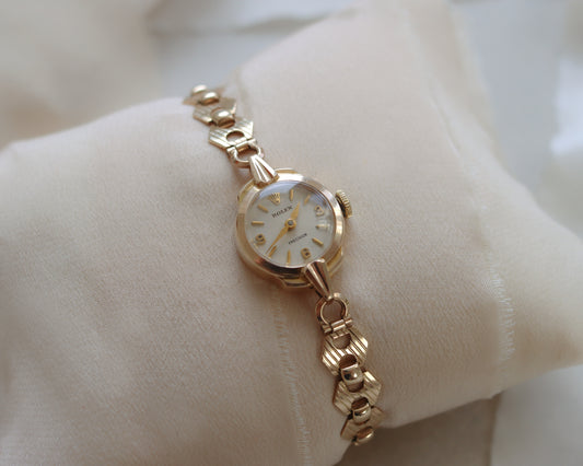 Rolex precision wrist watch in 9ct gold from 1956