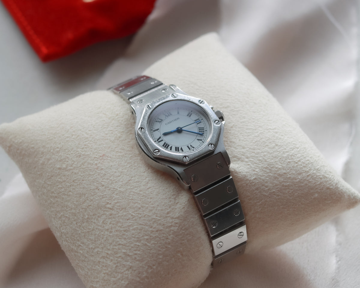 Vintage Cartier Santos Octagon Stainless Steel Automatic Ladies Watch | Late 1980s