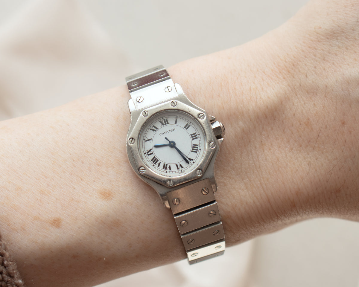 Vintage Cartier Santos Octagon Stainless Steel Automatic Ladies Watch | Late 1980s