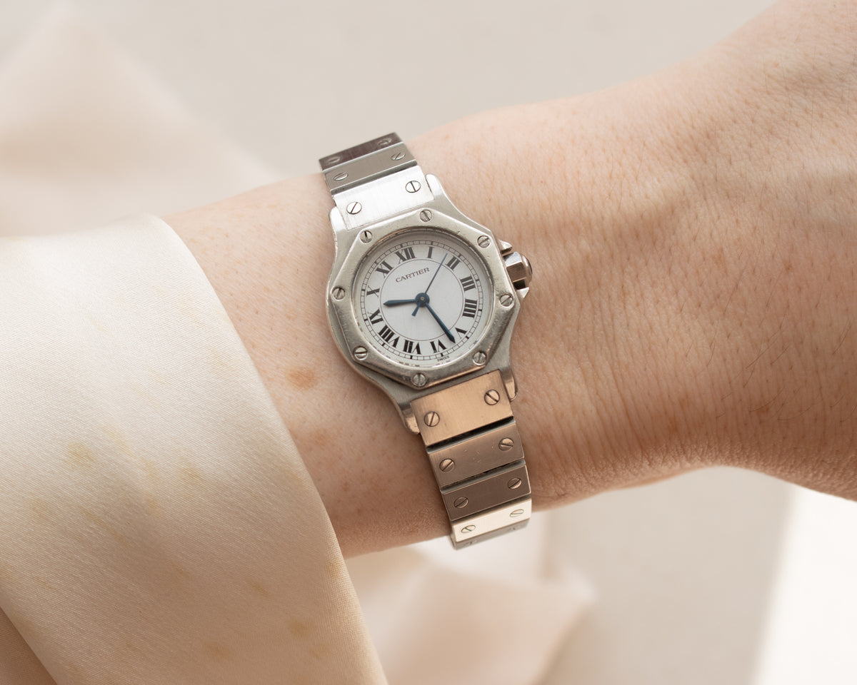 Vintage Cartier Santos Octagon Stainless Steel Automatic Ladies Watch | Late 1980s