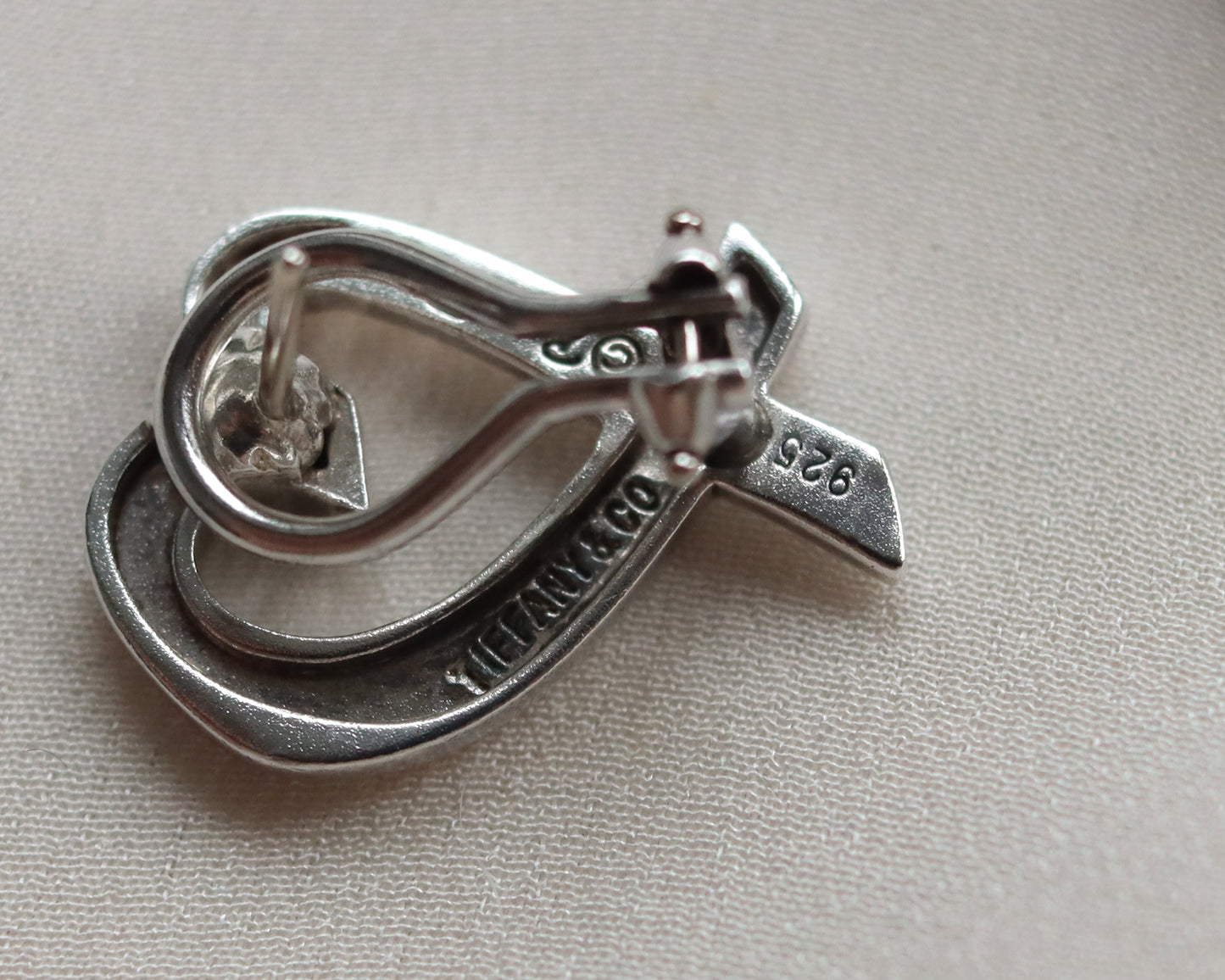 Vintage Tiffany & Co. Paloma Picasso Sterling Silver Love Heart Earrings