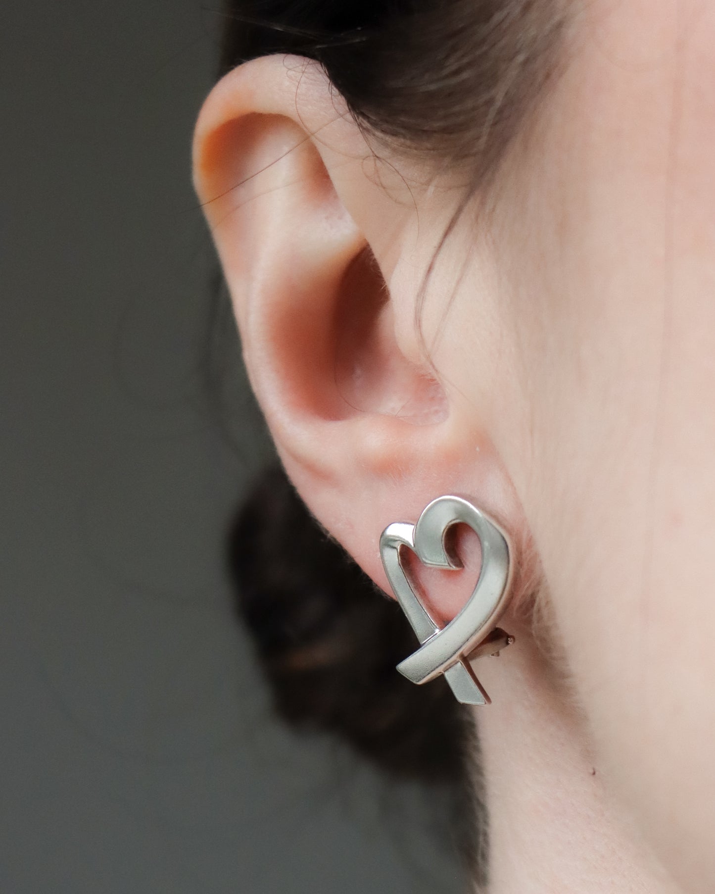 Vintage Tiffany & Co. Paloma Picasso Sterling Silver Love Heart Earrings