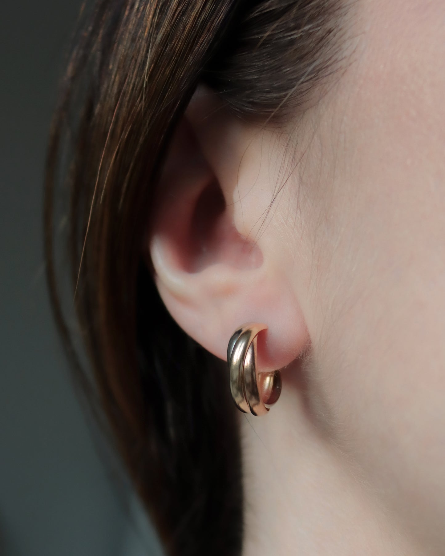 Vintage Triple-Style 9ct Gold Earrings - 1996